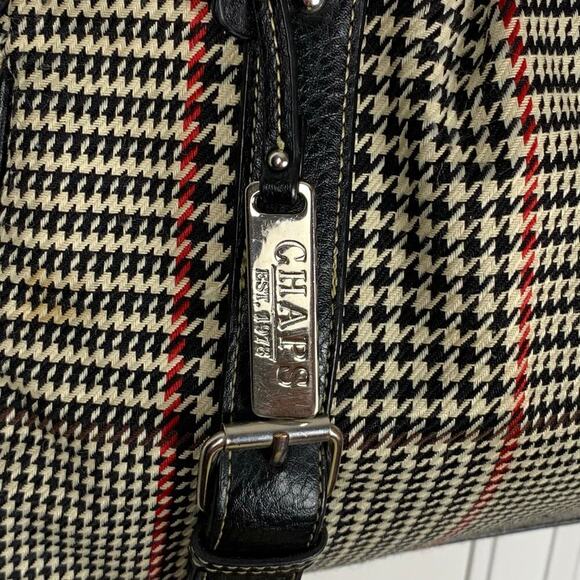 Vintage Chaps Houndstooth Satchel Shoulder Bag - Picture 6 of 11